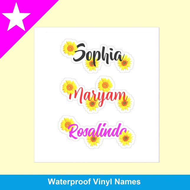 Sombrillas para Chicas, pegatinas con nombres de f (name stickers for girls )