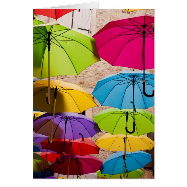 Sombrillas vibrantes y coloridas (Frente)