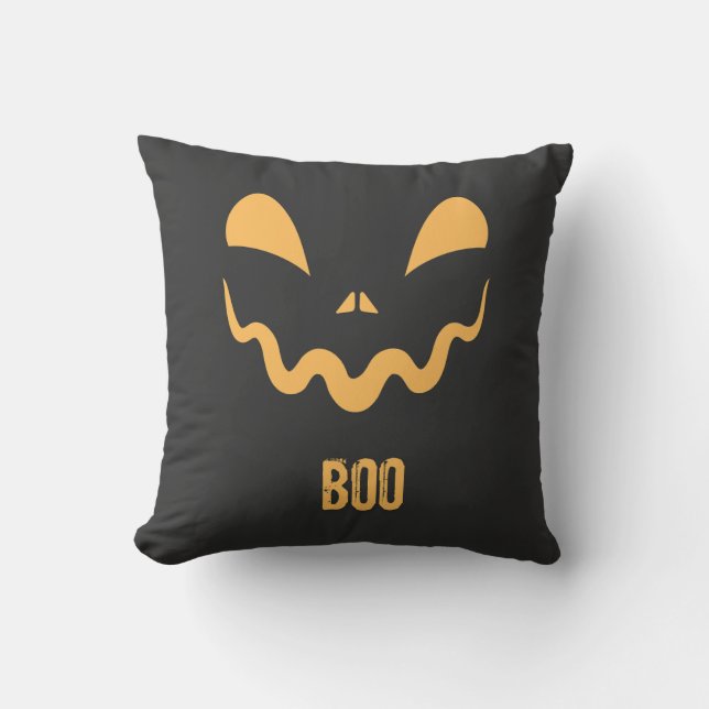 Sombrío "Boo" almohada decorativa con cara de Hall (Anverso)