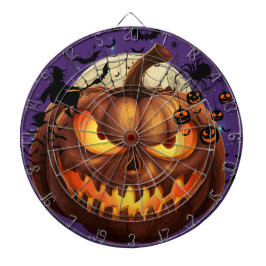 Sombrío tablero de calabaza de Halloween