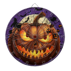 Sombrío tablero de calabaza de Halloween