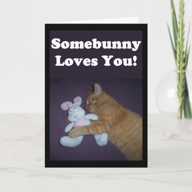 ¡Somebunny le ama! Tarjeta del día de San Valentín (Anverso)