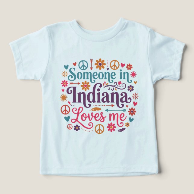 Someone in Indiana Loves Me Boho Hippie Design (Diseño delantero )