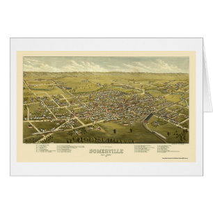 Somerville, mapa panorámico de NJ - 1882