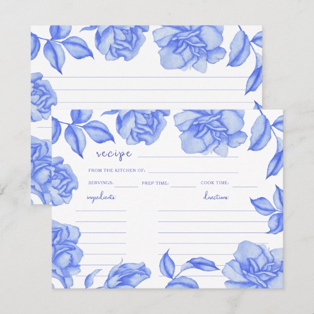 Something blue -  bridal shower recipe (Anverso / Reverso)
