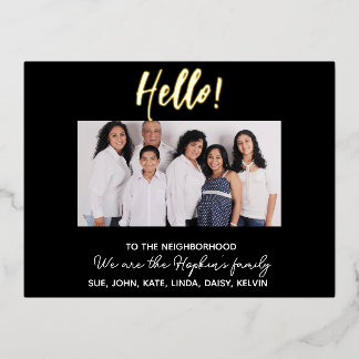 Somos nuevos en el vecindario" Invitación de fotos