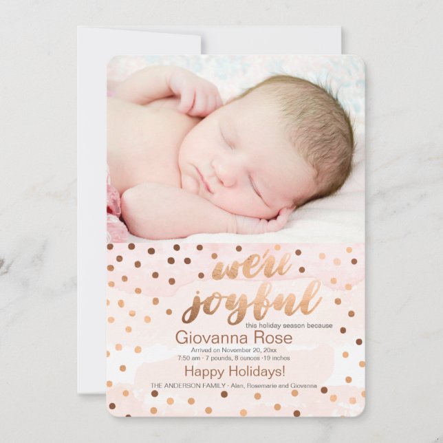 Somos tarjeta alegre del día de fiesta de la foto (Anverso)