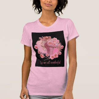 Somos Todos Maravillosos Camiseta Estética de Flor