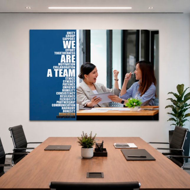 SOMOS UN EQUIPO Arte de pared inspirador para ofic (Modern motivational wall art for collaborative workspaces and meeting rooms.)