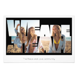 "Somos un equipo" Póster de foto personalizado
