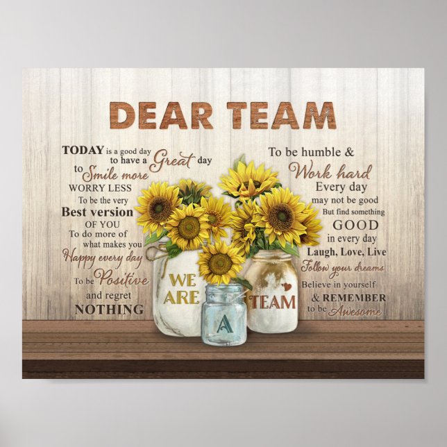 Somos Un Equipo Poster De Pinturas De Arte En Pare (Frente)