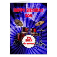 Son Cumpleaños Tú Rock Drums