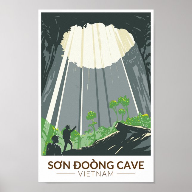 Son Doong Cave Vietnam Viaje de arte Vintage (Frente)