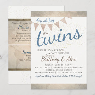 ¡Son gemelos! Invitación de Baby Shower