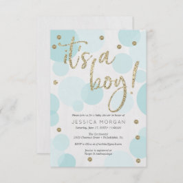 Son invitaciones para bañarse en polka azul