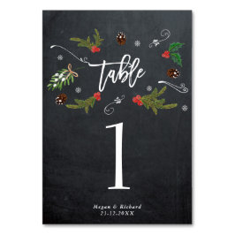 son las tarjetas de número de la tabla de bodas de