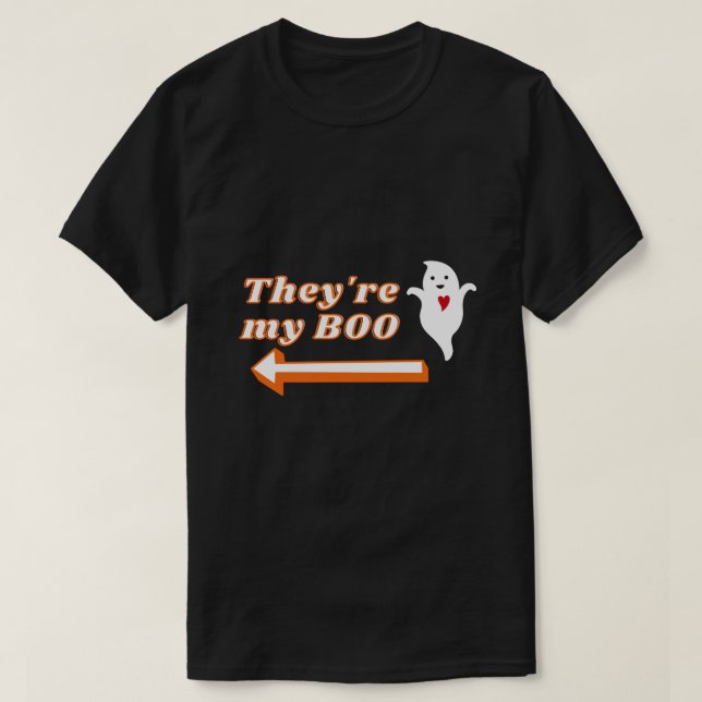 Son mi camiseta de la pareja de Boo Halloween (Diseño del anverso)