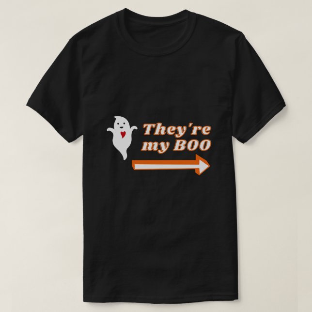 Son mi camiseta de la pareja de Boo Halloween (Diseño del anverso)