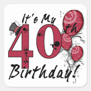 Son mis pegatinas de globo de 40 años