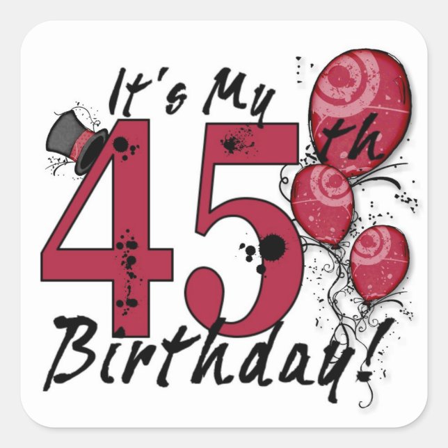 Son mis pegatinas de globo de 45 años (Anverso)