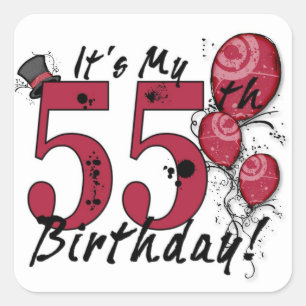 Son mis pegatinas de globo de 55 años