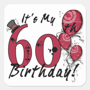 Son mis pegatinas de globo de 60 años