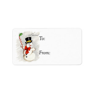 ¡Son Navidades! Etiqueta de regalo de Snowman