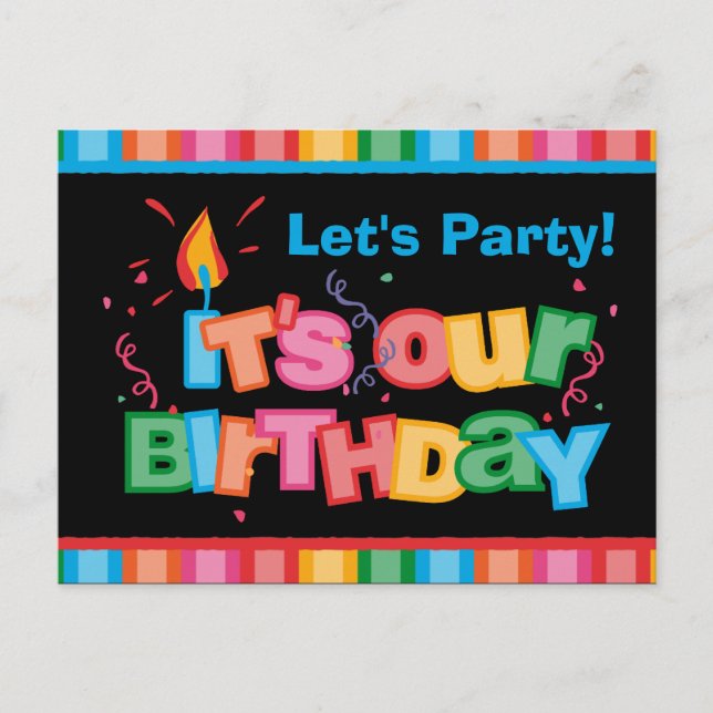 Son nuestras cartas de cumpleaños invitaciones pos (Anverso)