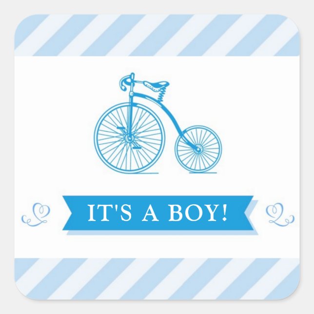Son Pegatinas de Baby Shower de Boy Blue (Anverso)