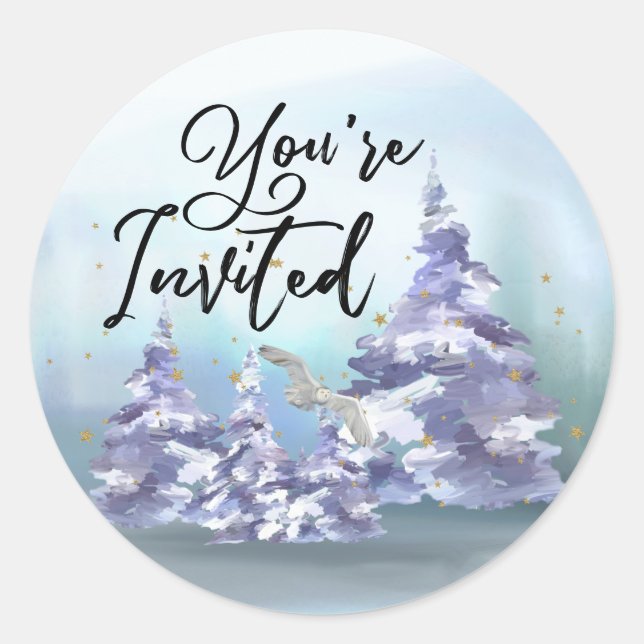 Son Sellos para sobres de Woodlands Invitados (Anverso)