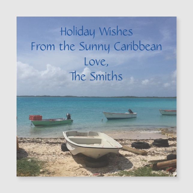 Soñando Caribe Barcos Pesqueros Bonaire Océano  (Anverso)