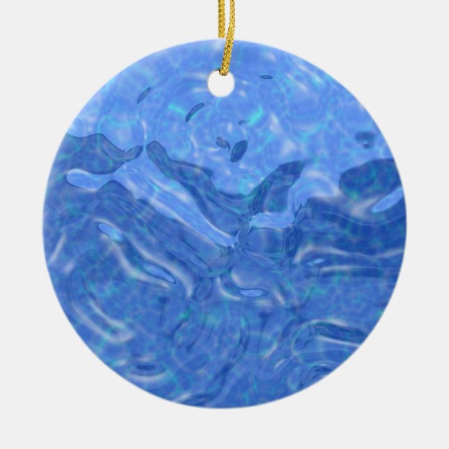 Soñando con el ornamento navideño de la piscina (Frente)