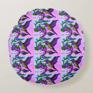 Soñando con la almohada morada de los colibríes