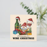 Soñando con Navidades de vino<br><div class="desc">Este bonito y festivo diseño presenta la graciosa frase "Soñando con Navidades de vino" con lindos gnomos escandinavos de Navidades usando sombreros de santa y una copa de vino. Es perfecto para los amantes del cacao en invierno y los Navidades.</div>