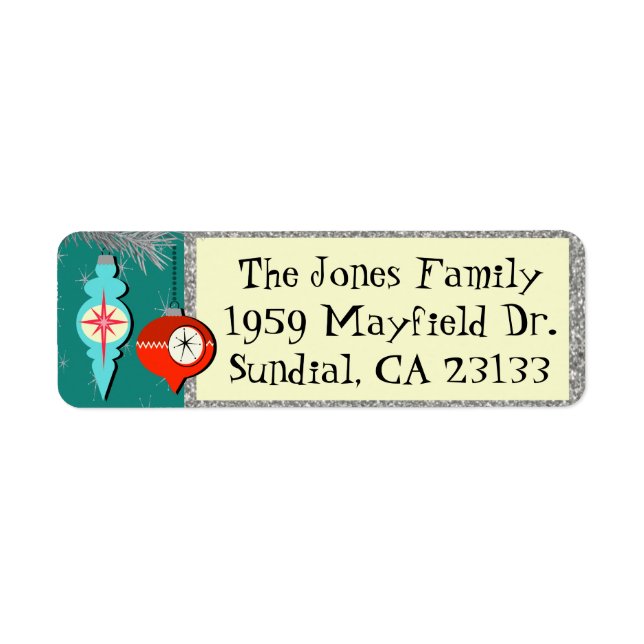 Soñando con Navidades retro para devolver etiqueta (Frente)