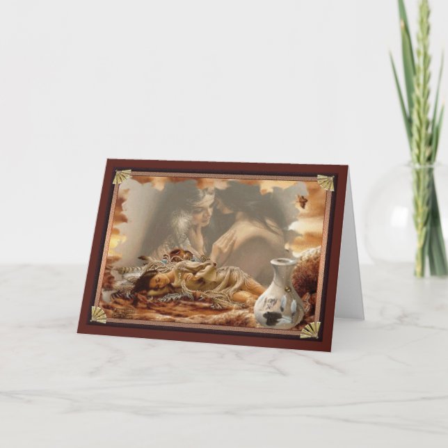 Soñando Con Tu Tarjeta De Saludo Nativa Estadounid (Anverso)