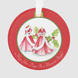 Soñando con un blanco adorno de Navidad