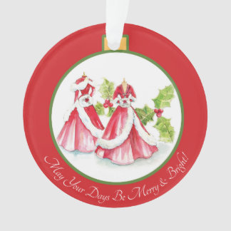 Soñando con un blanco adorno de Navidad