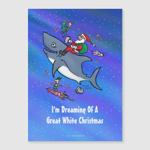 Soñando Con Un Gran Tiburón Blanco Y Navidades Gra