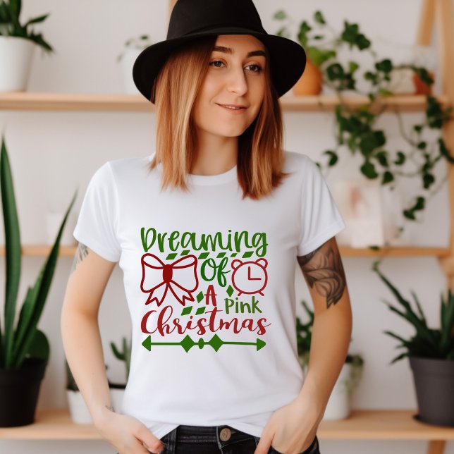 Soñando con una camiseta de Navidades rosados (Subido por el creador)