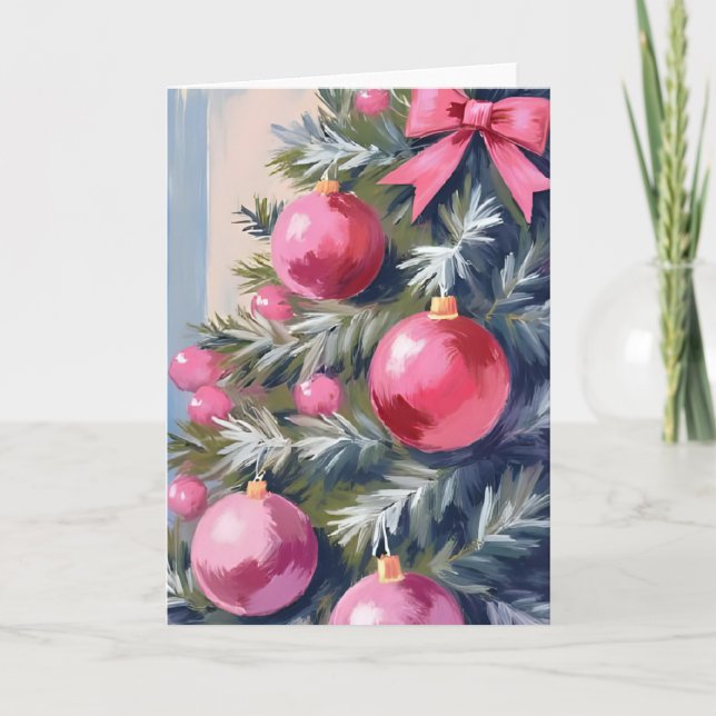 Soñando con una Navidad Rosa | Alegre Acuarela (Anverso)