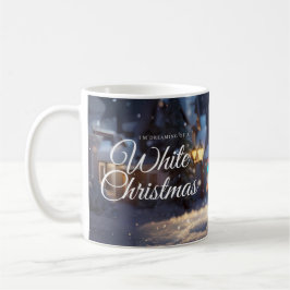 Soñando con una taza de Navidades blancos, glóbulo