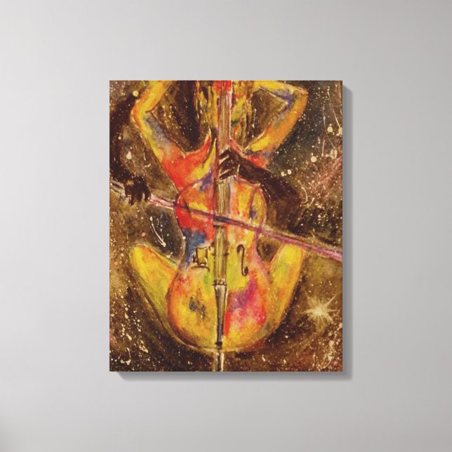 Sonata de espacio de impresión de lienzo de Cello  (Anverso)