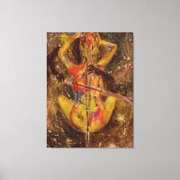 Sonata de espacio de impresión de lienzo de Cello 