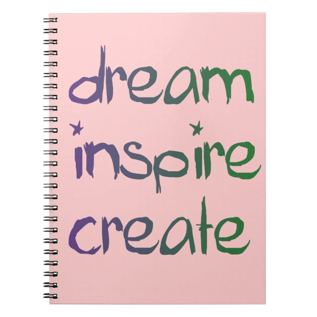 Soñe, inspire, cree el cuaderno (Frente)