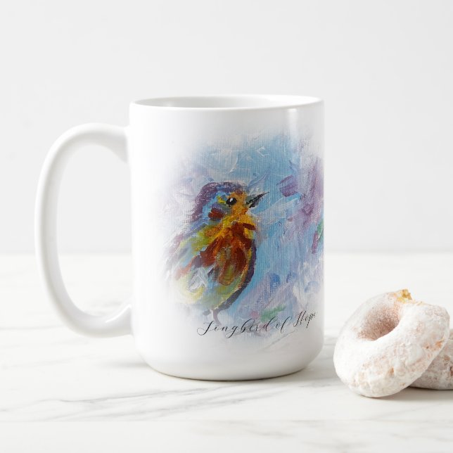 "Songbird of Hope" Classic 15 oz. Jarra (Con donut)