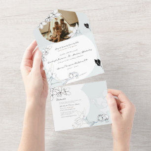 Songbirds Magnolias   Invitación a una boda