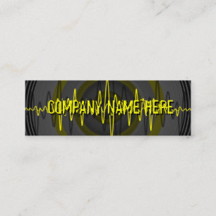 Sonido Amarillo Dark plantilla de tarjeta de visit