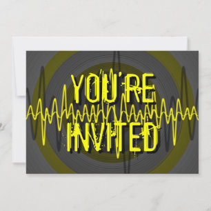 Sonido Amarillo Oscuro invitación