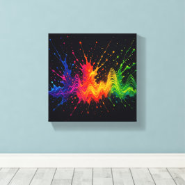 Sonido de colores Música Explosión de lienzo Arte 